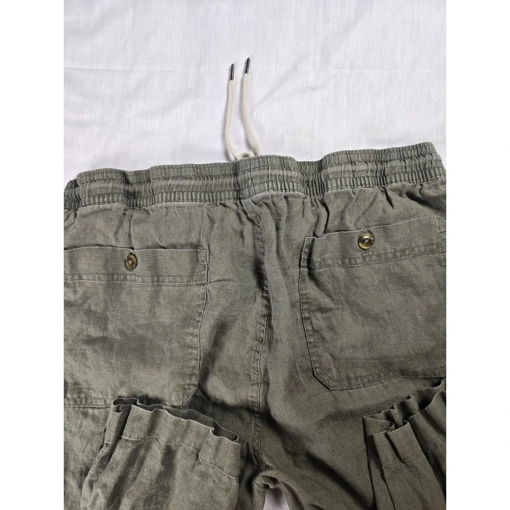 Quince Pants Mens XL Green Linen Drawstring Beach Jogger Relaxed Fit Casual